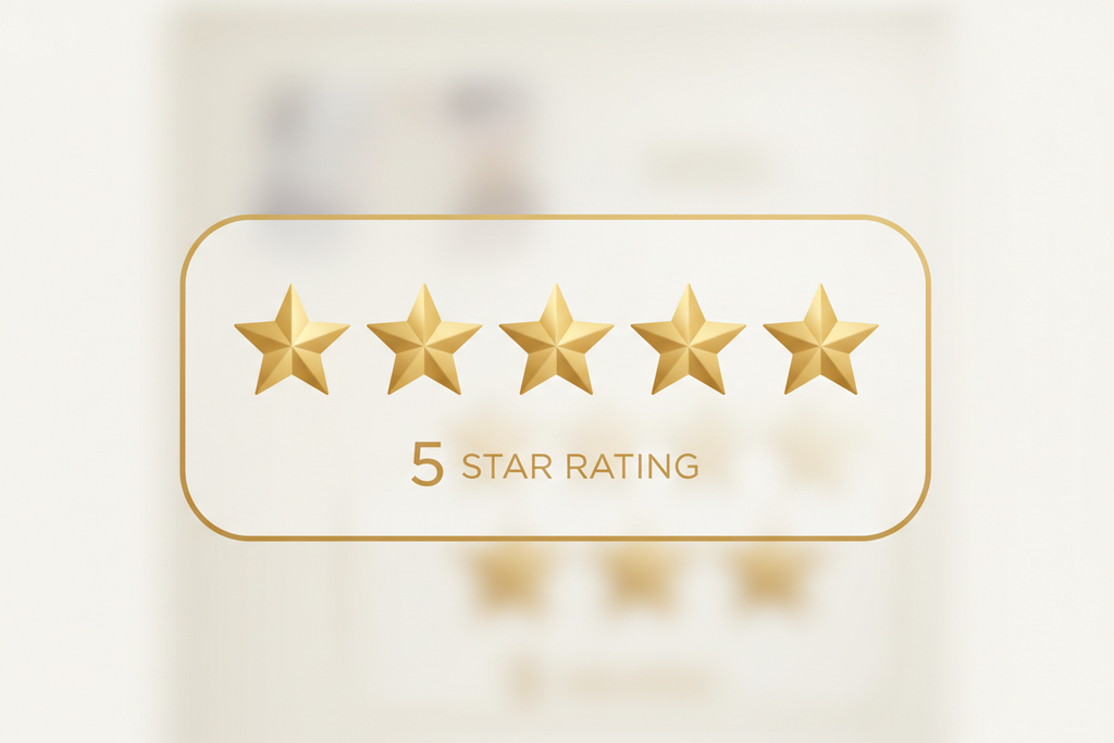 5 star rating badge